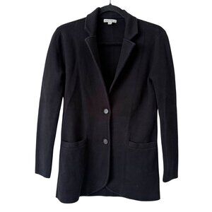 Women's J. Crew Mercantile Knit Sweater Blazer Jacket Office/Business Black - XS